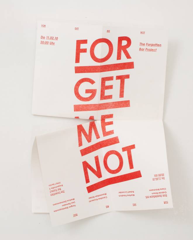 Forget me not / Poster